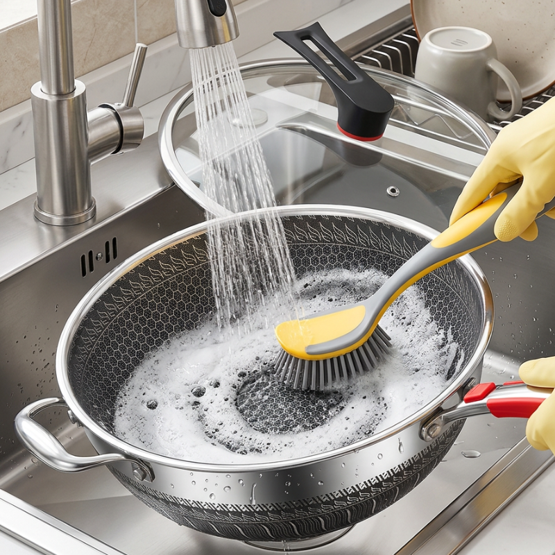 410 Stainless Steel Non-Stick Wok