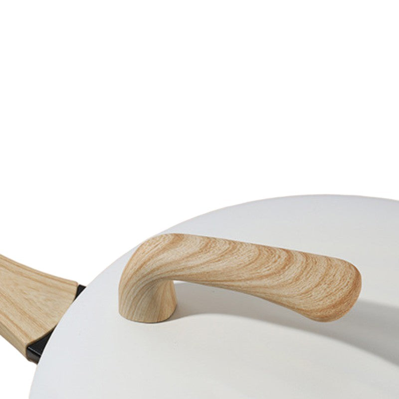 White ceramic wok
