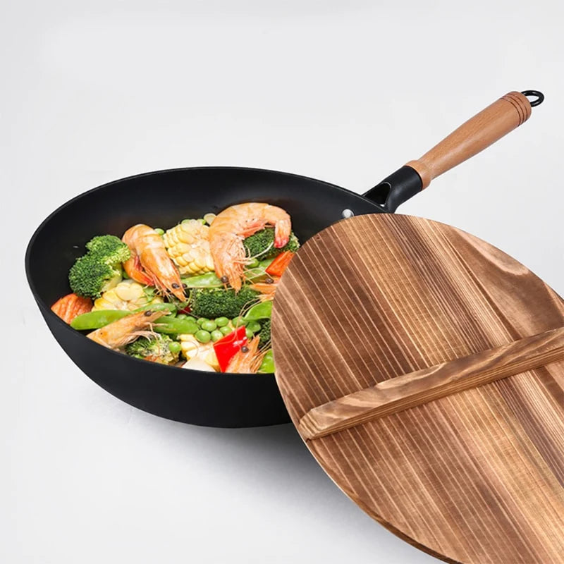 Ginsa bamboo wooden lid for wok steaming