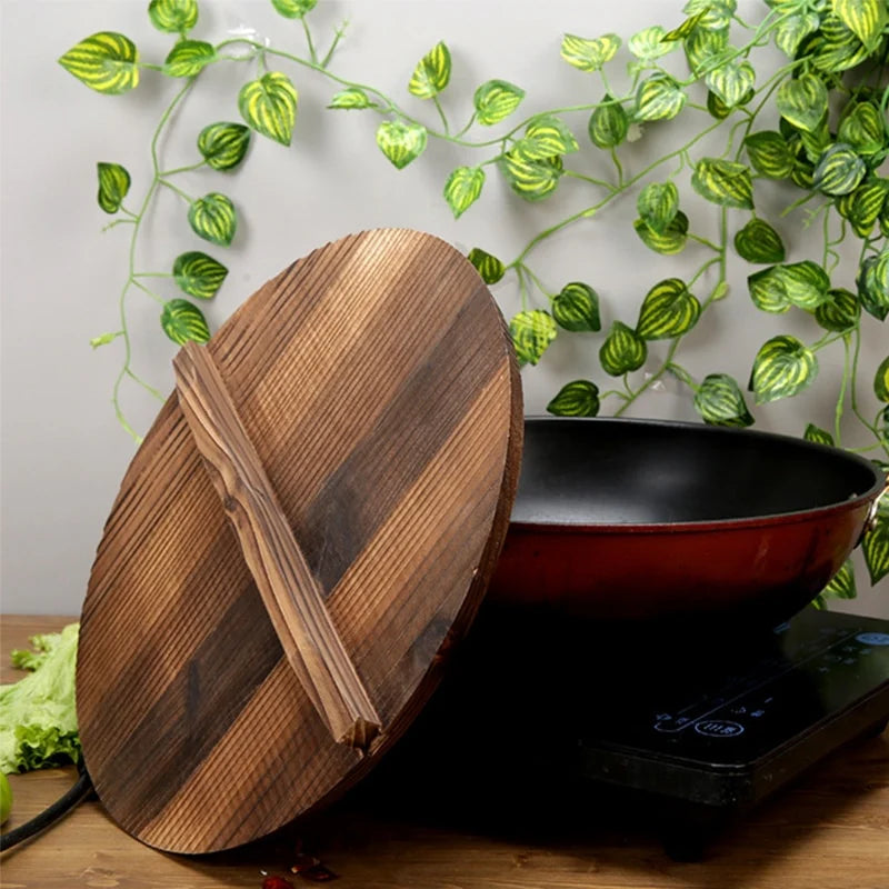Ginsa bamboo wooden lid for wok steaming