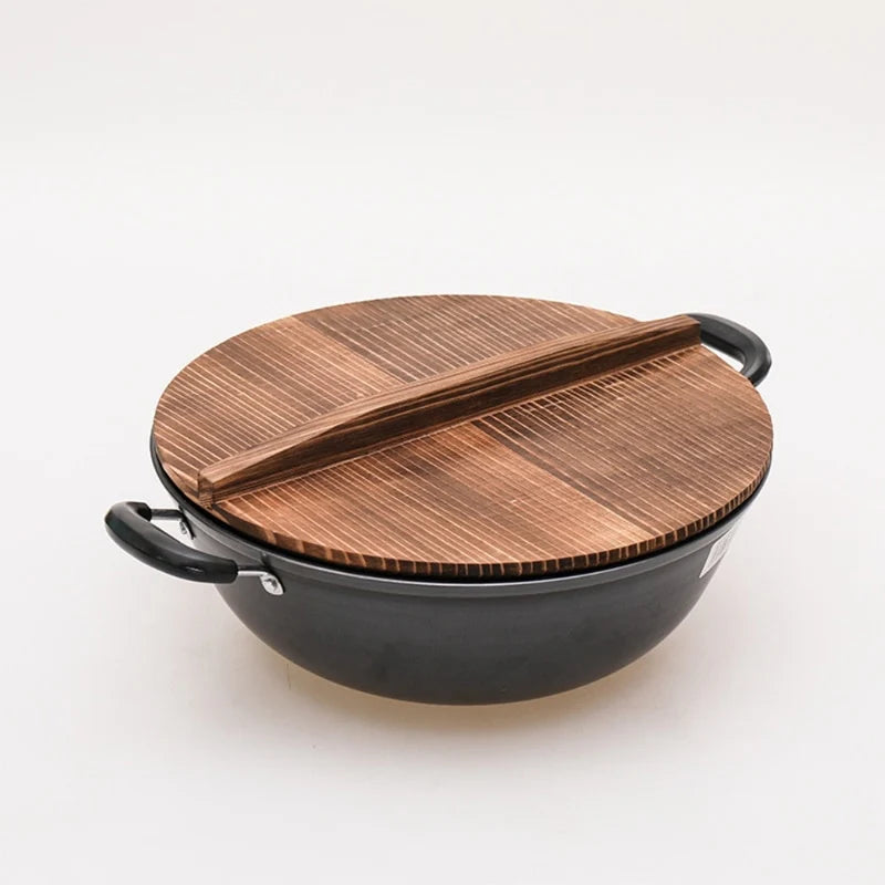Ginsa bamboo wooden lid for wok steaming