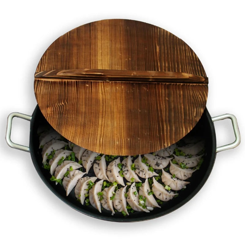 Ginsa bamboo wooden lid for wok steaming