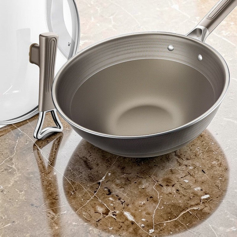 Non-stick titanium induction wok