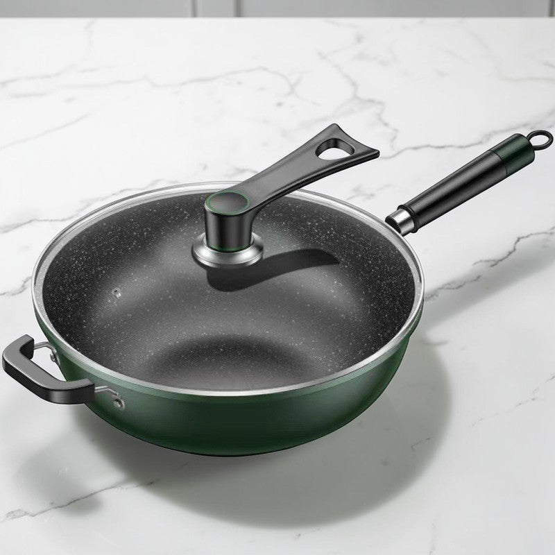 Dark green wok