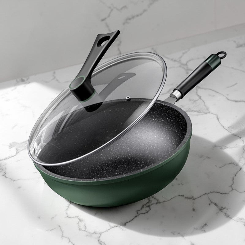 Dark green wok