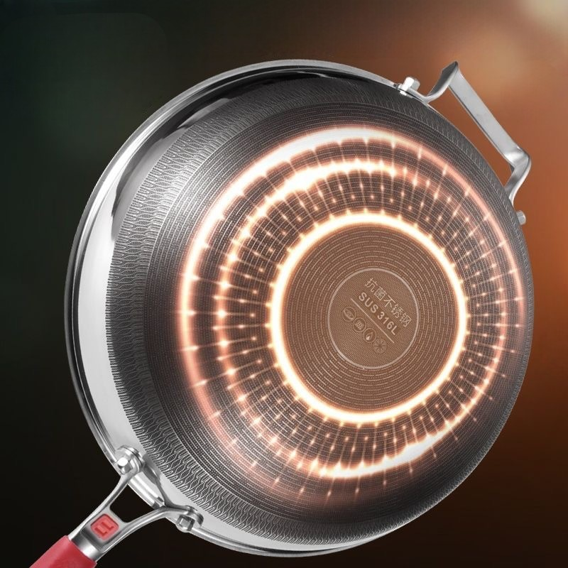 410 Stainless Steel Non-Stick Wok