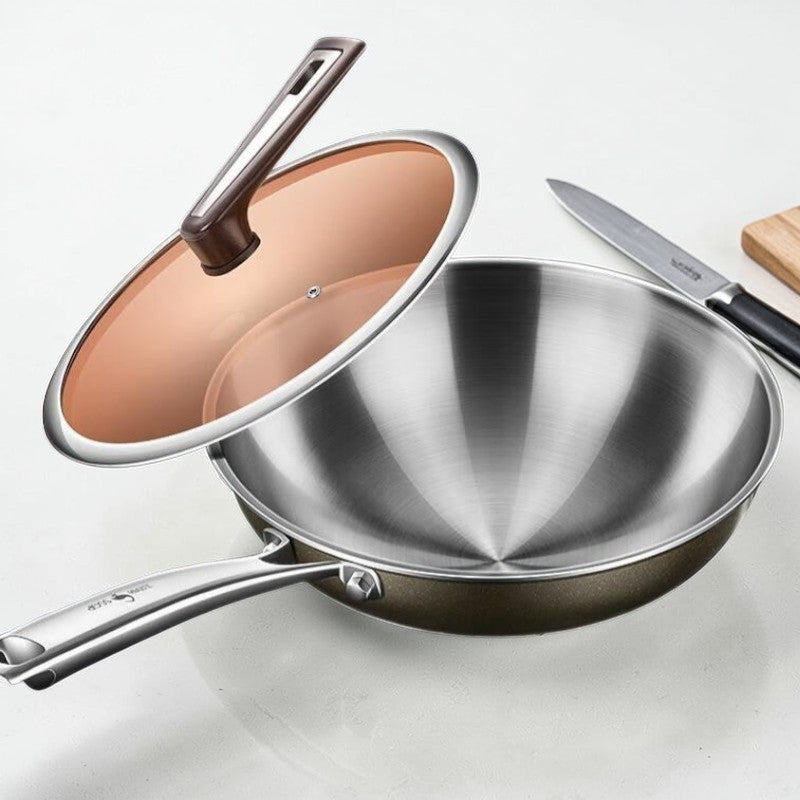 High-quality stainless steel wok