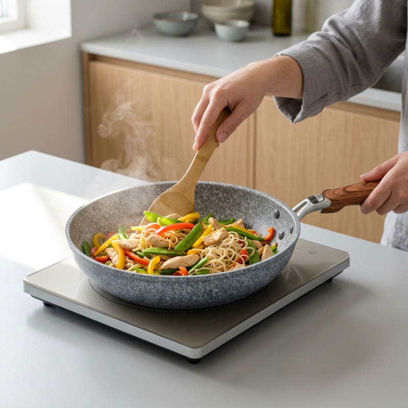 High-temperature ceramic wok