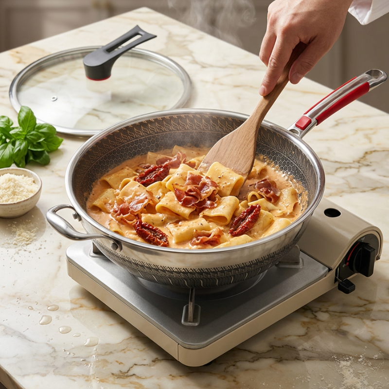 410 Stainless Steel Non-Stick Wok