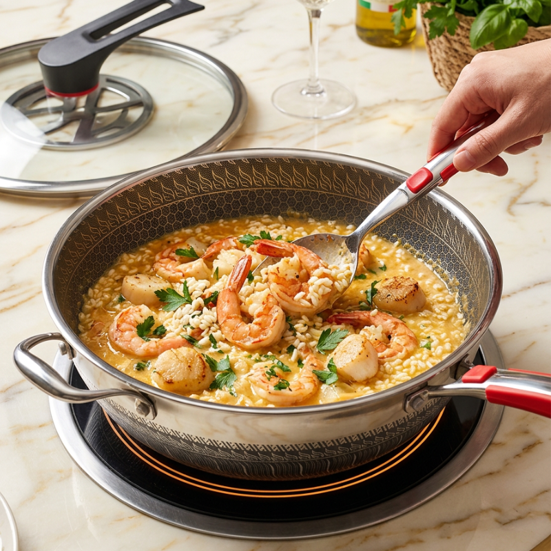 410 Stainless Steel Non-Stick Wok