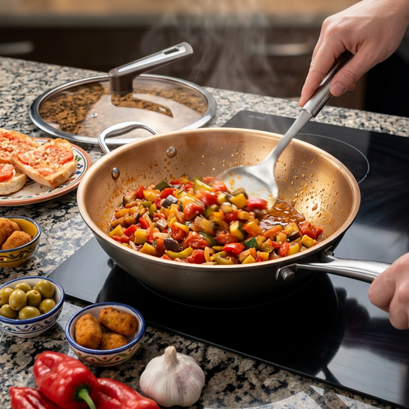 High-quality stainless steel wok
