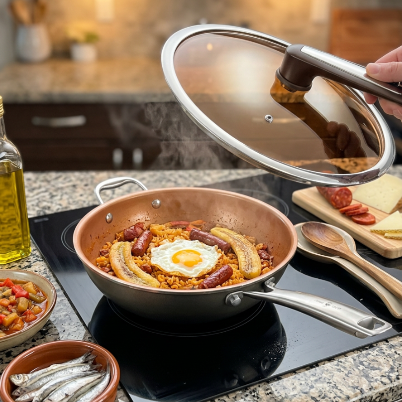 High-quality stainless steel wok