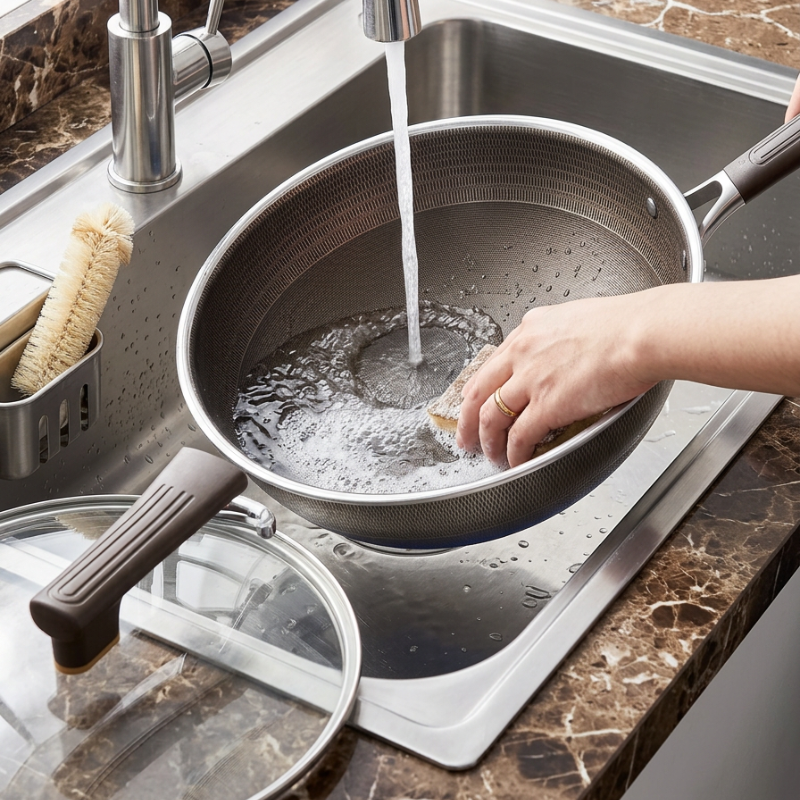 Non-stick titanium induction wok