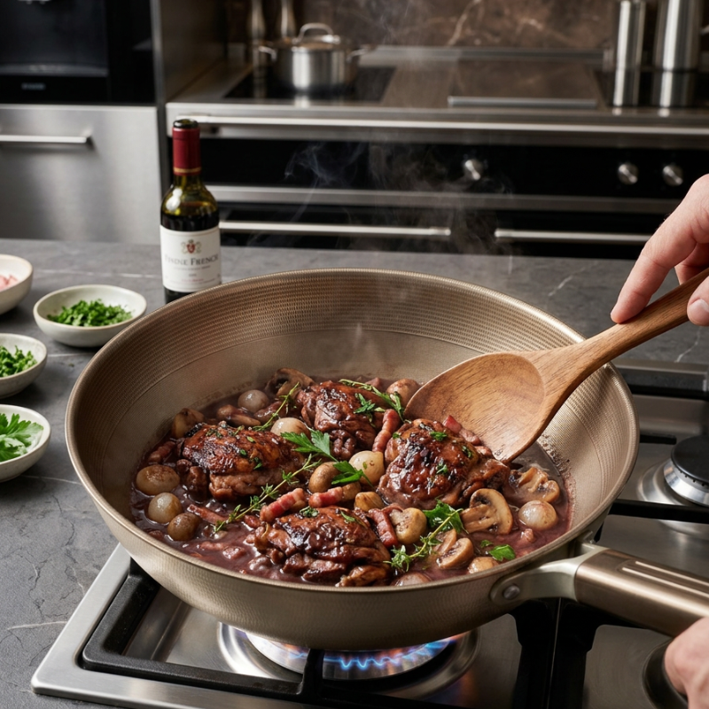 Non-stick titanium induction wok