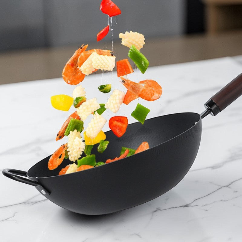 Non-coated induction wok