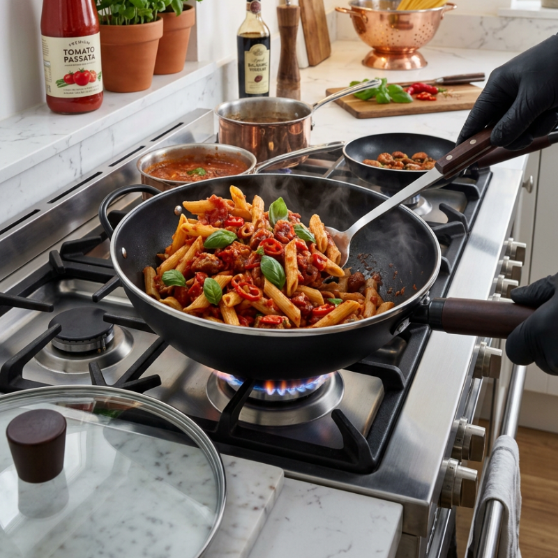 Non-coated induction wok
