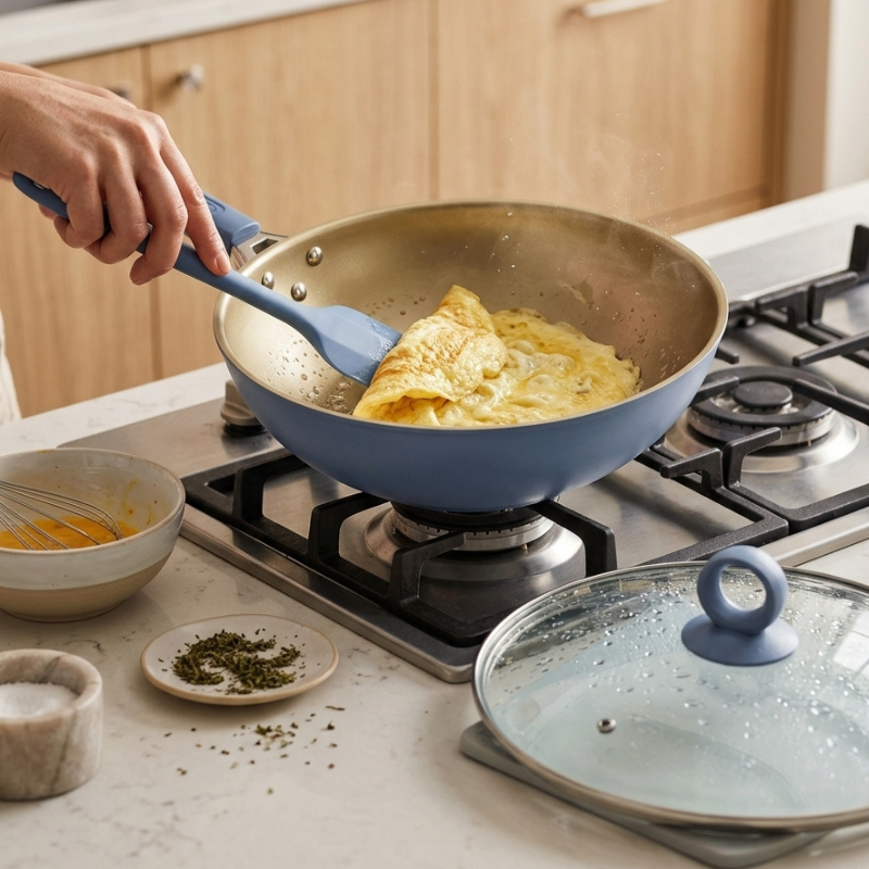 Wok with lid