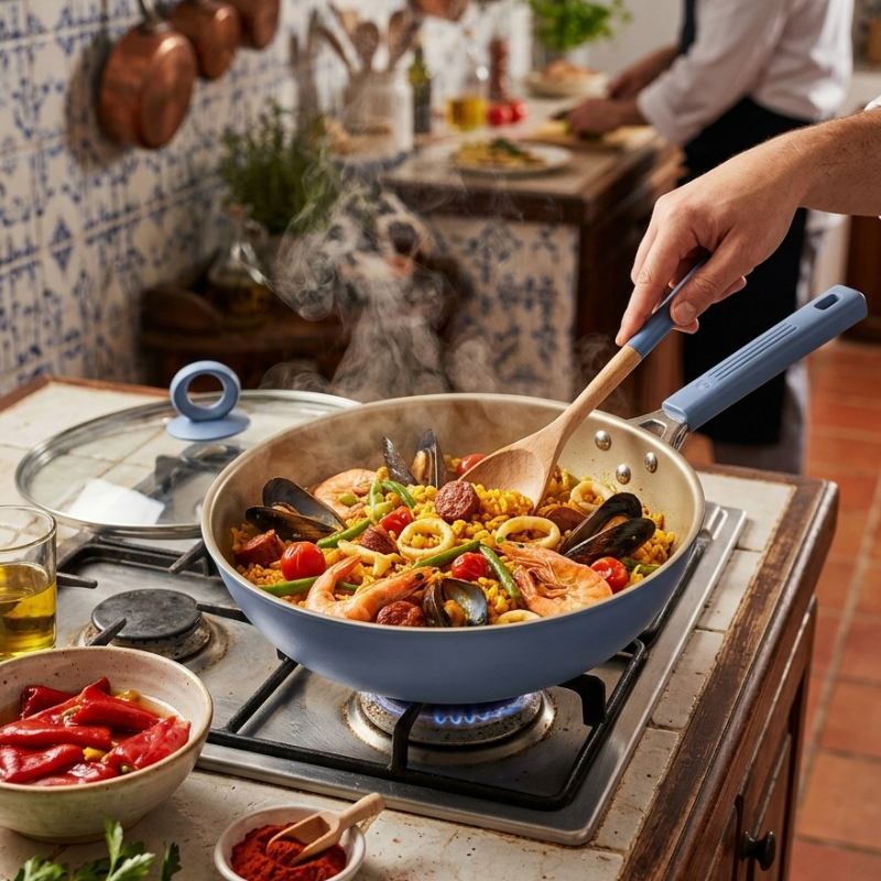 Wok with lid
