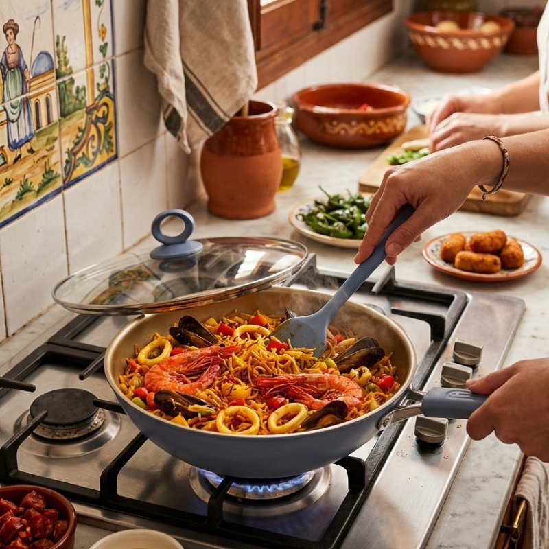 Wok with lid