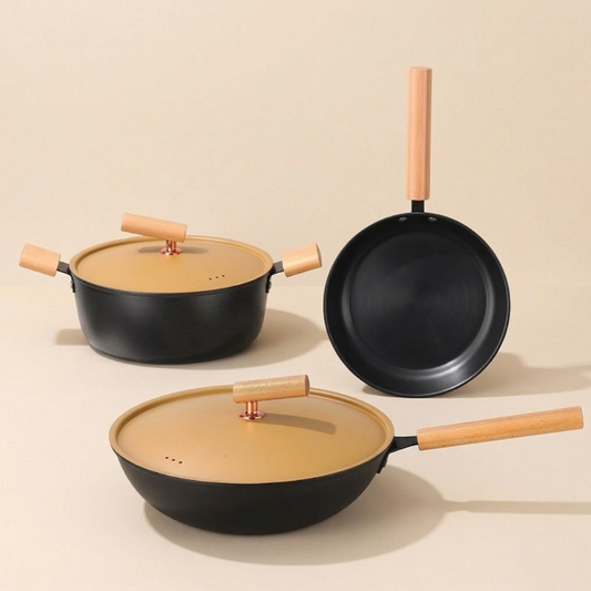 3-piece Japanese wok set