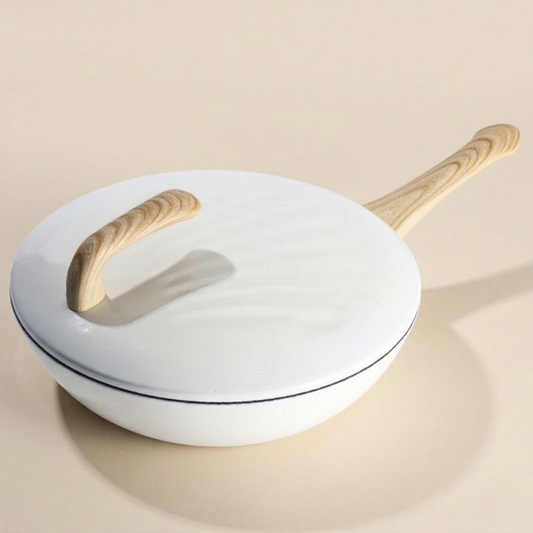White ceramic wok