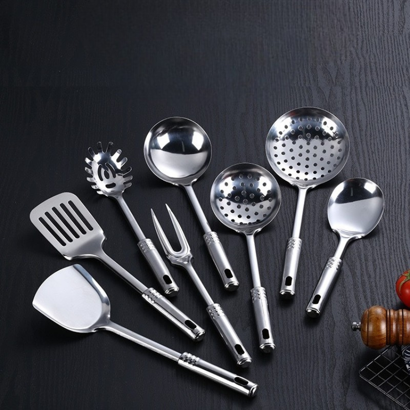 Stainless steel wok utensil set
