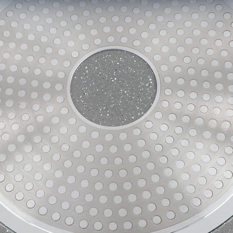 Grey non-stick wok