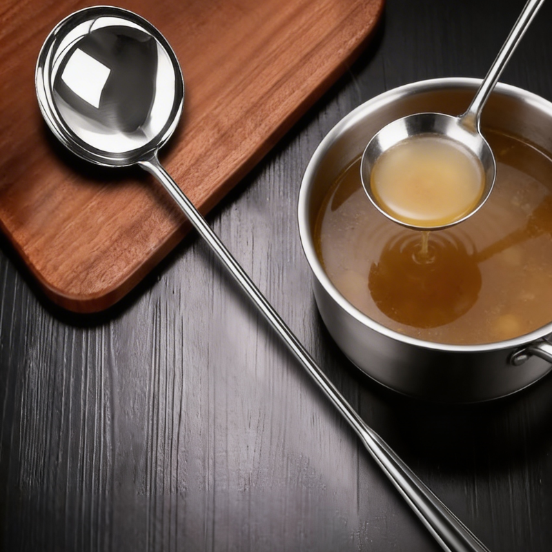 Long-handled wok ladle