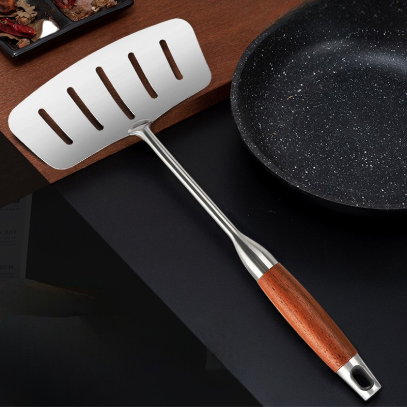 Stainless steel wok spatula