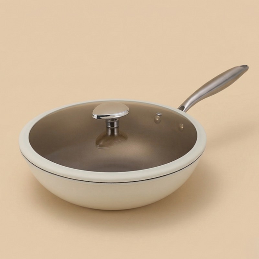 White induction wok