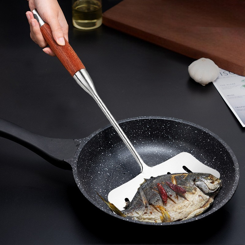 Stainless steel wok spatula