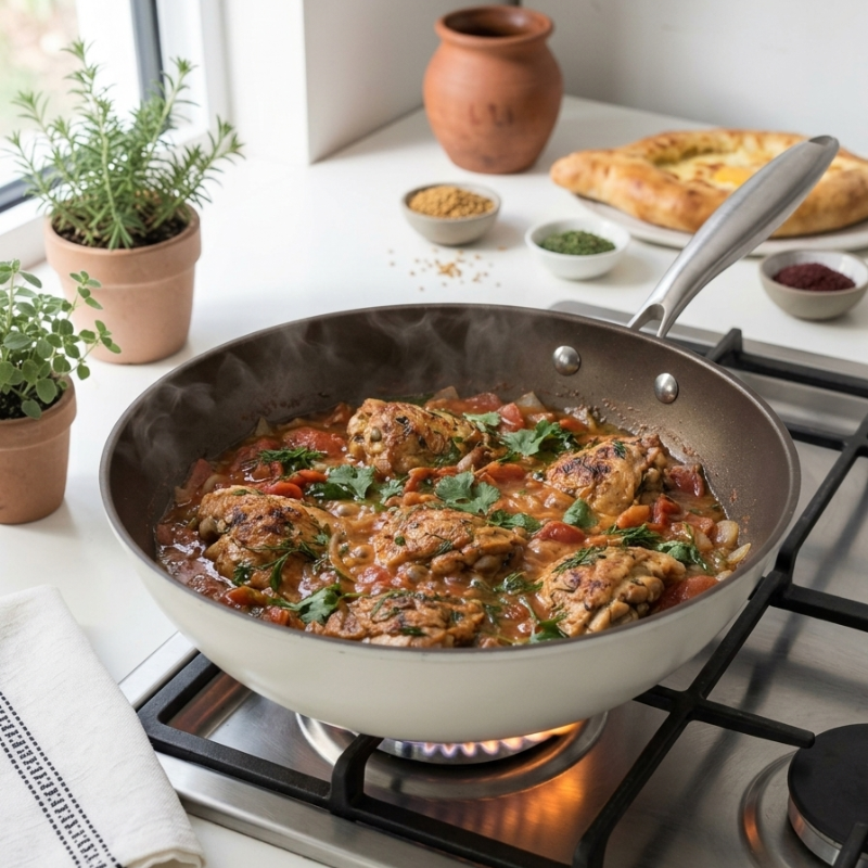 White induction wok