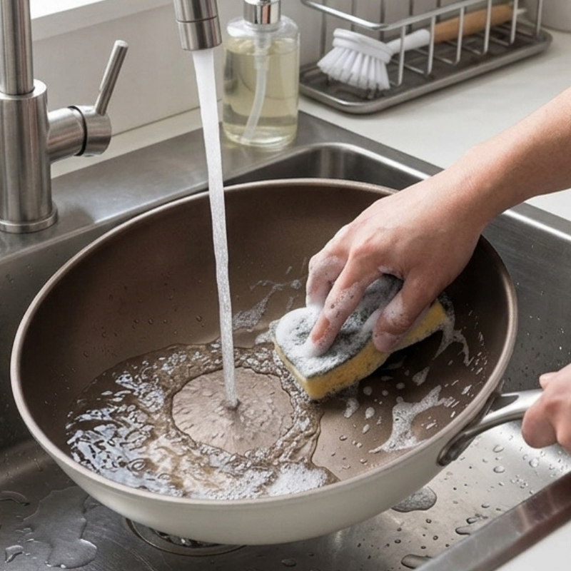 White induction wok