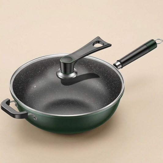 Dark green wok