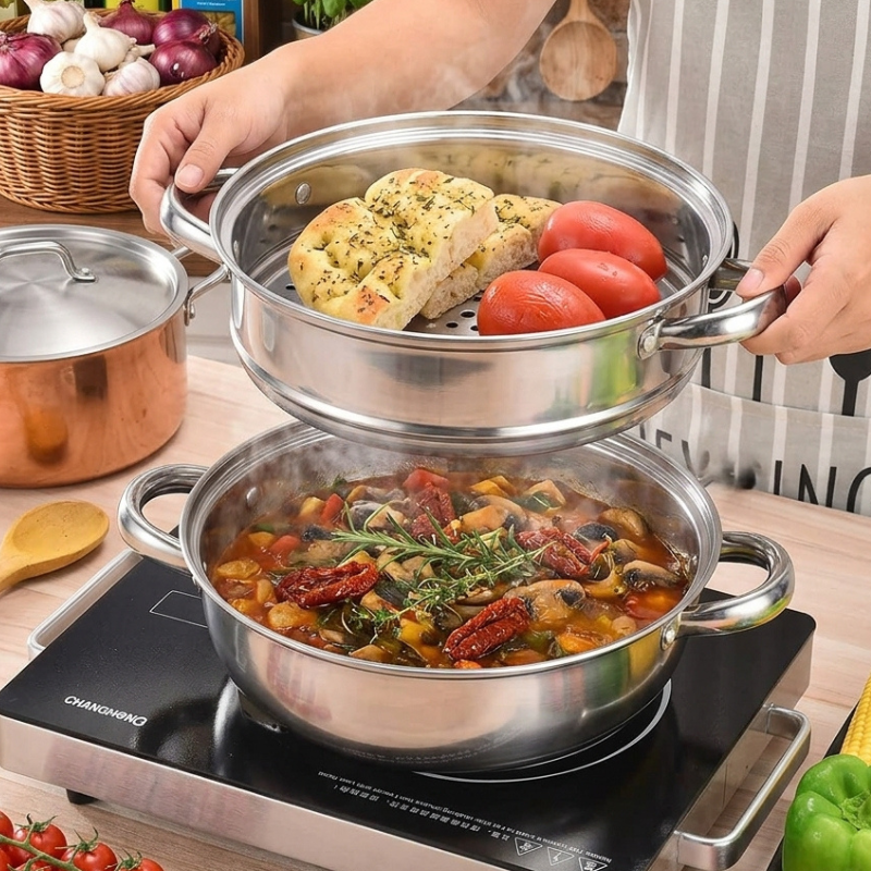Wok and steamer set