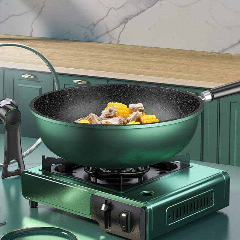 Dark green wok