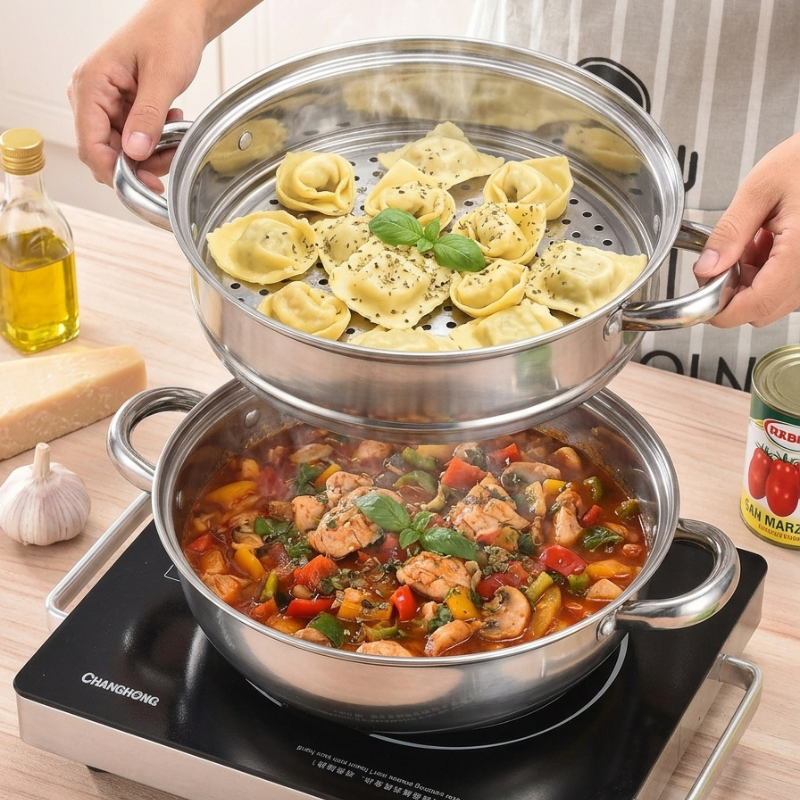 Wok and steamer set