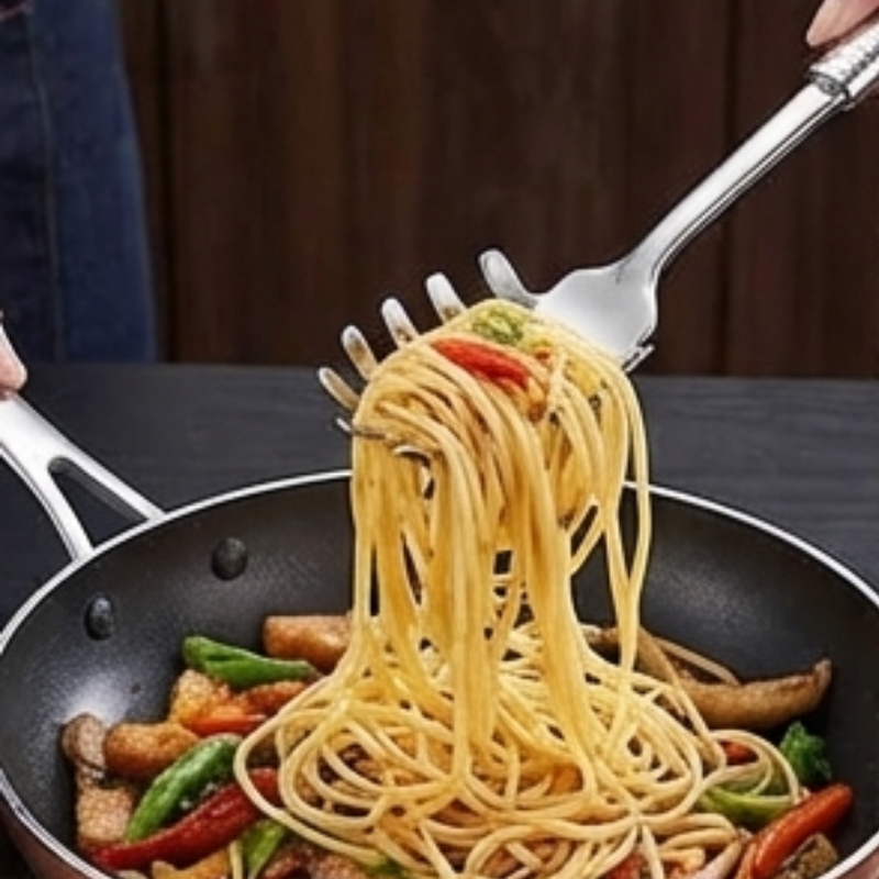 Stainless steel wok utensil set