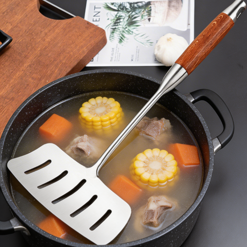 Stainless steel wok spatula