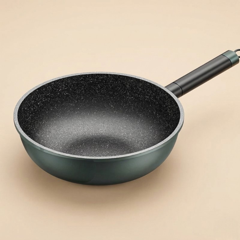 Dark green wok