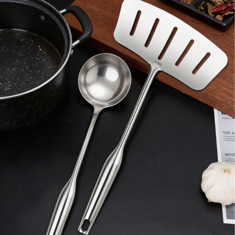 Stainless steel wok spatula