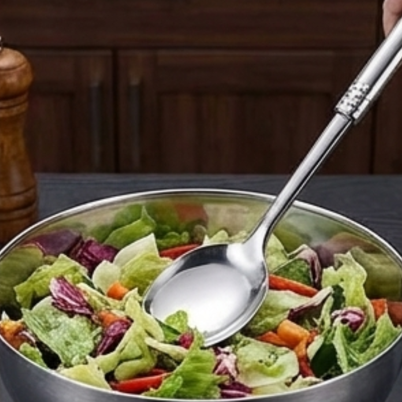 Stainless steel wok utensil set