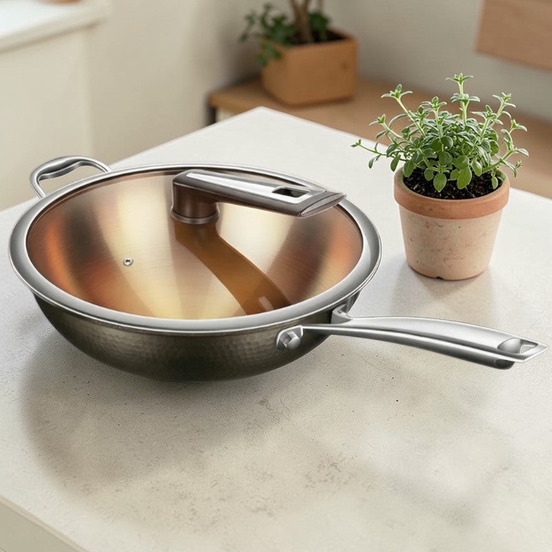 High-quality stainless steel wok