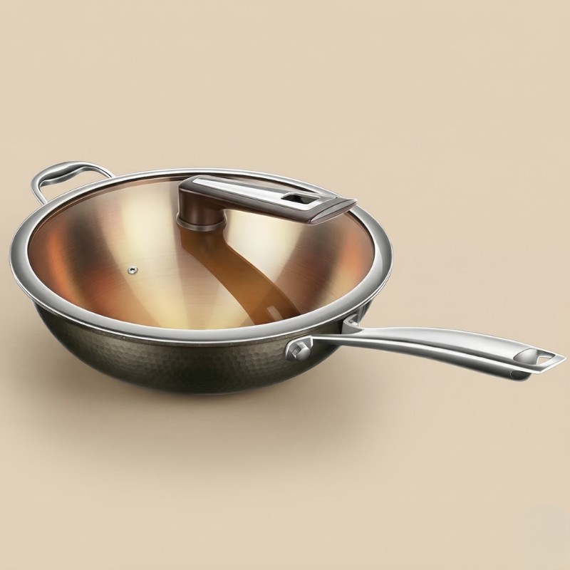 High-quality stainless steel wok