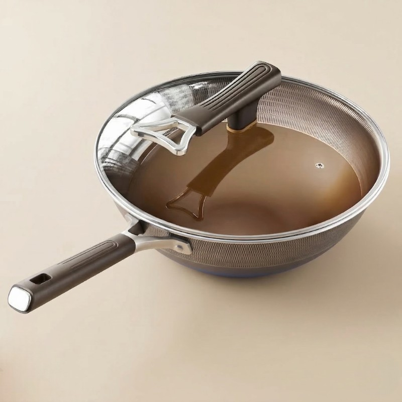 Non-stick titanium induction wok