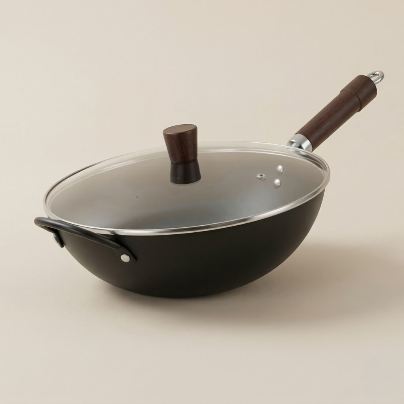 Non-coated induction wok
