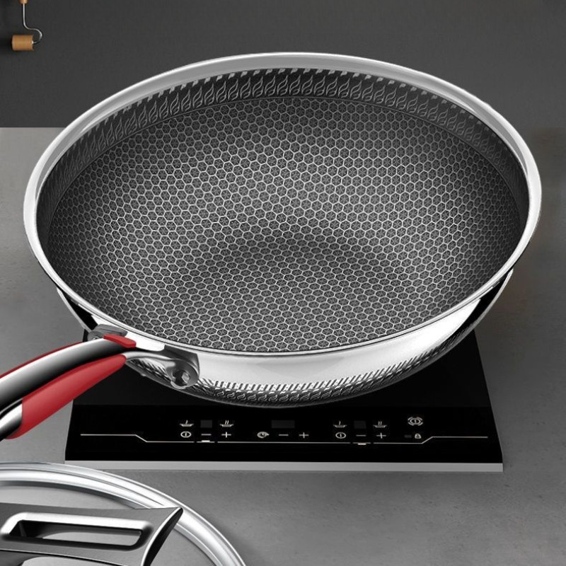 410 Stainless Steel Non-Stick Wok