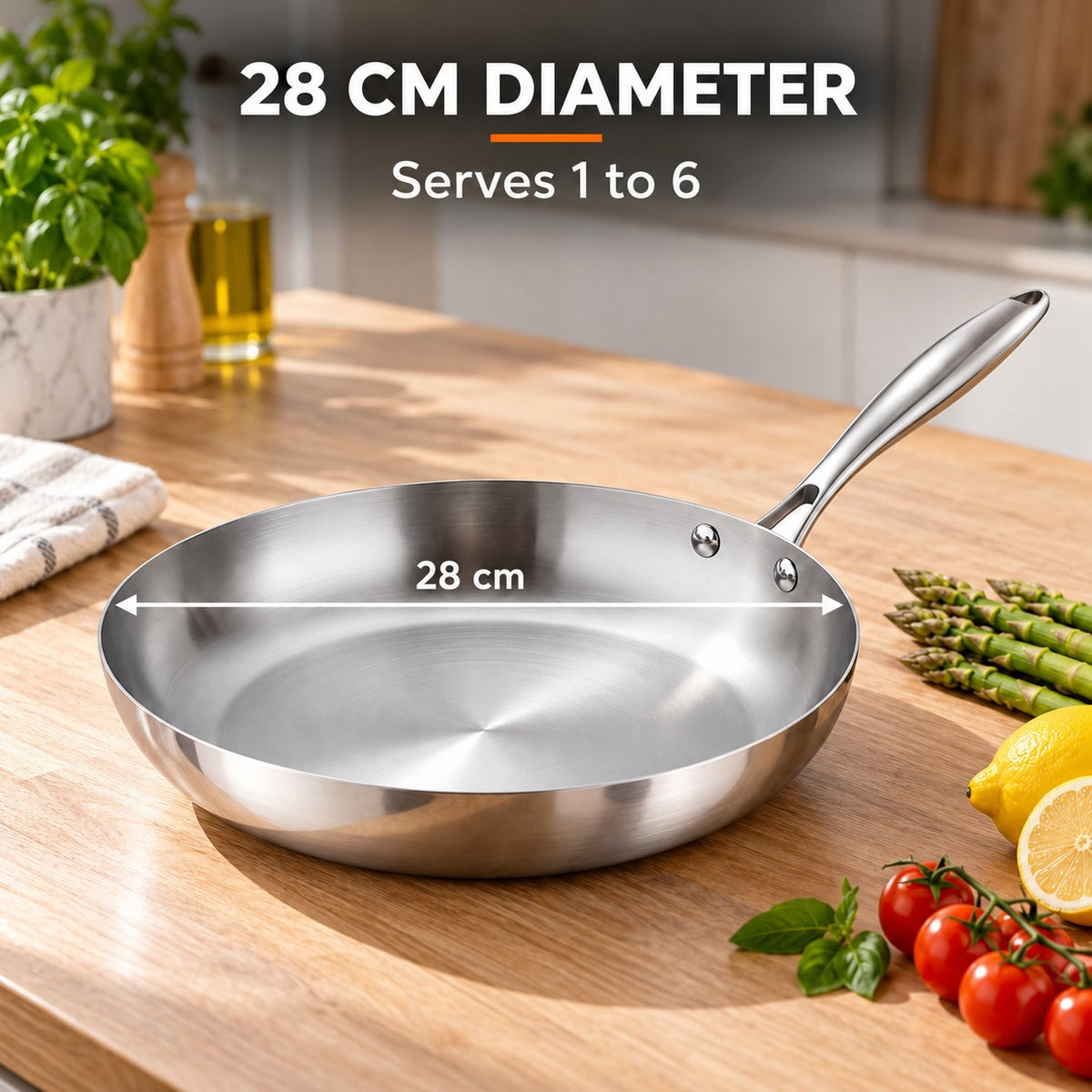 The Shari Induction Wok, 28 CM DIAMETER: Serves 1 to 6