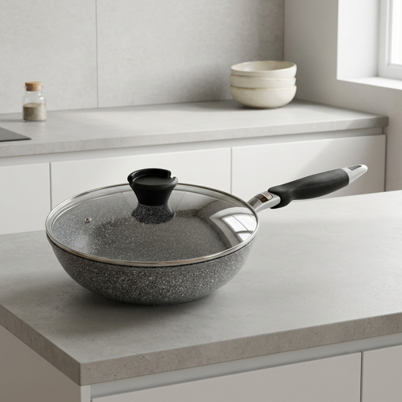 A clear lid for simmering with the lid on Image