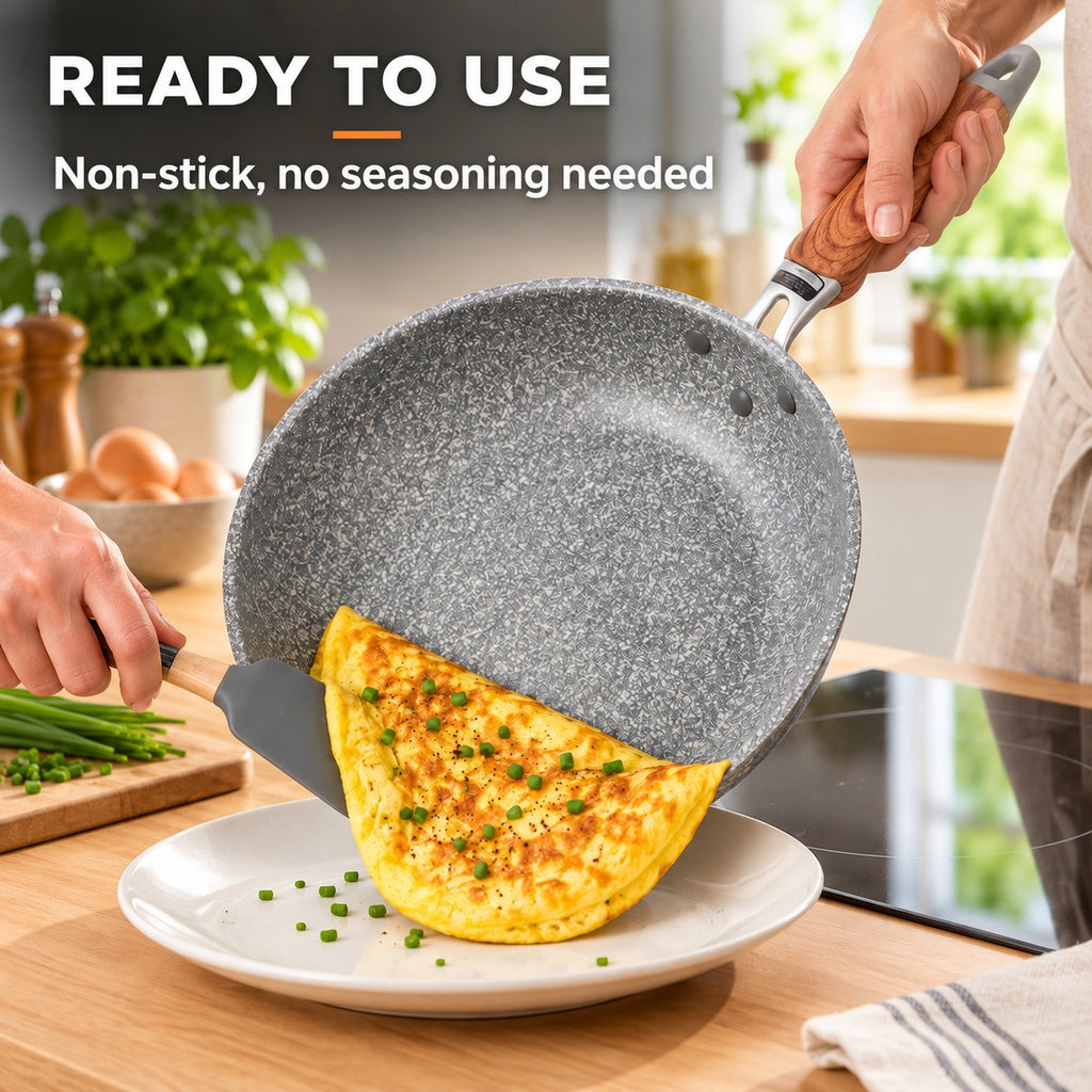 The Yukano High-Temperature Non-Stick Wok, READY TO USE: Non-stick, no seasoning needed